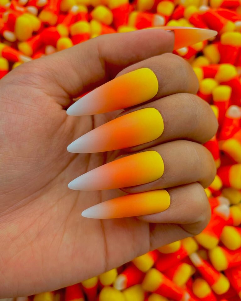 Candy Corn Nail Art