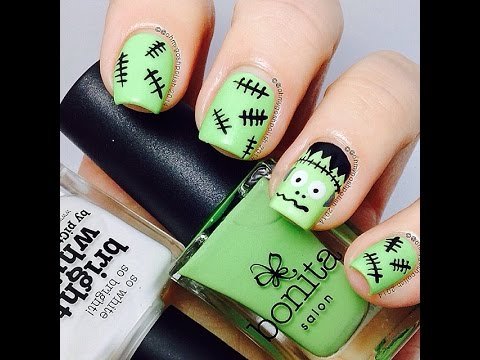 Frankenstein Nail Art