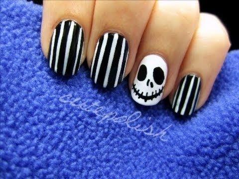 Jack Skellington Nail Art